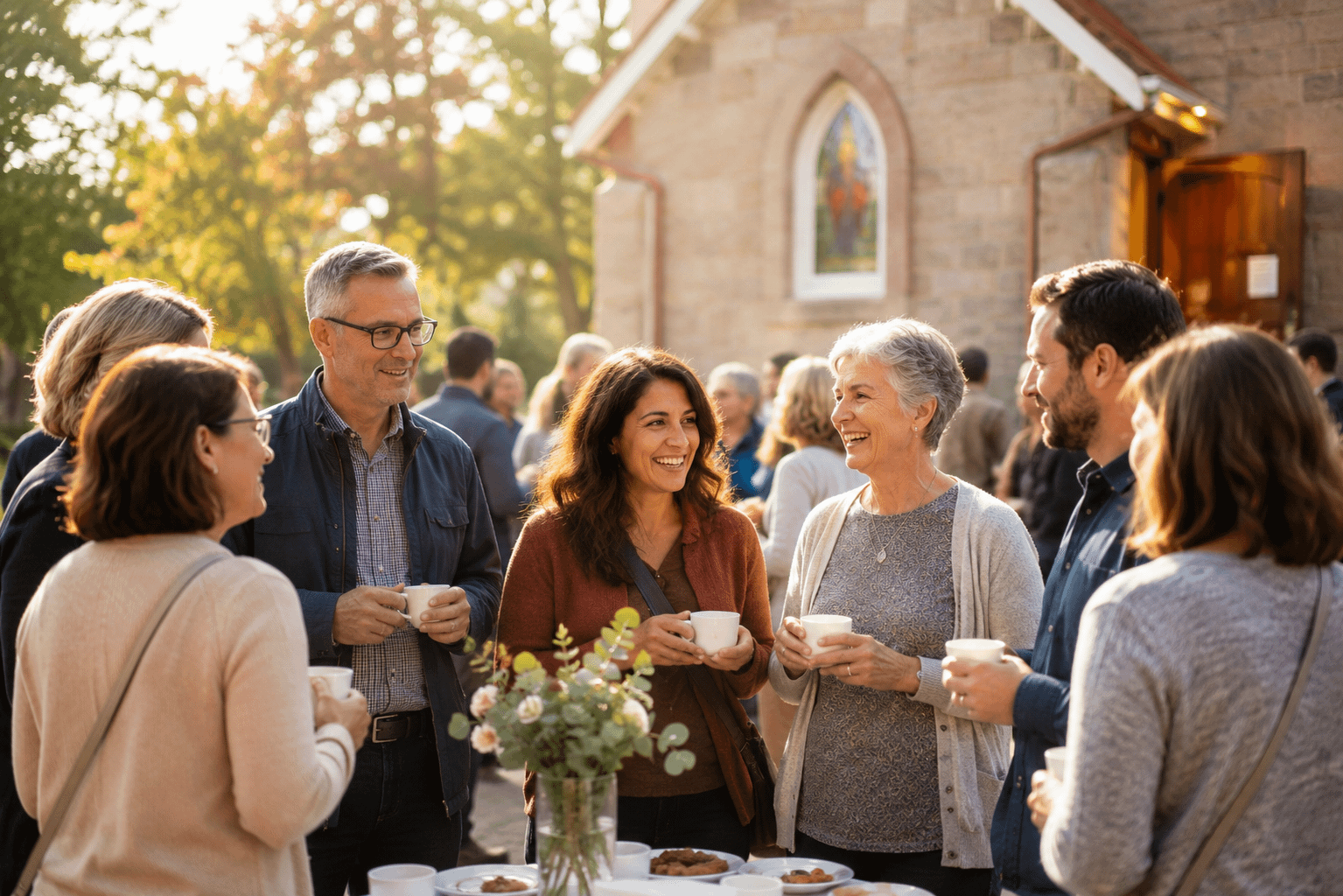 Sacred Heart parish community gathering